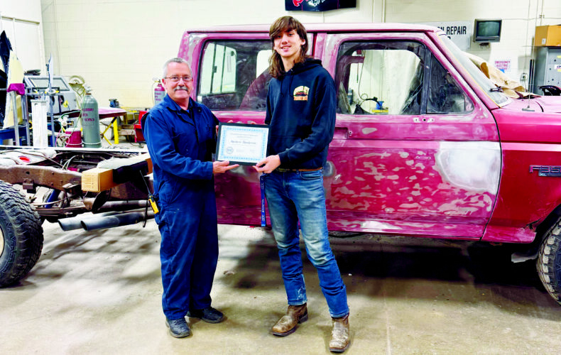 Andrew Henderson named CCCTC January Student of the Month